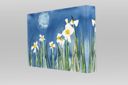 Moonlit Daffodils Print on Canvas
