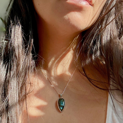 Sterling Silver &amp; Labradorite Necklace