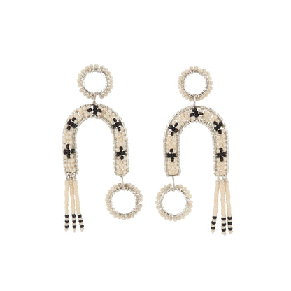Handmade artisan arch drop earrings, ethically made jewelry — Petite Protea Chicago