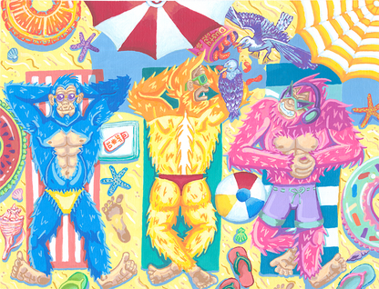 Skunk Ape Beach Art Print