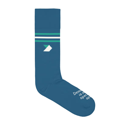 Democracy Forward "Democracy Is Not A Spectator Sport" Blue Crew Sock