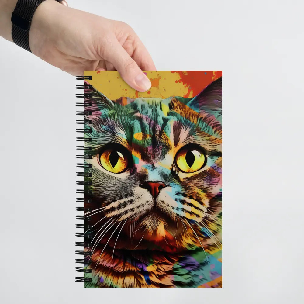 Colorful Cat Spiral notebook - 4Legz