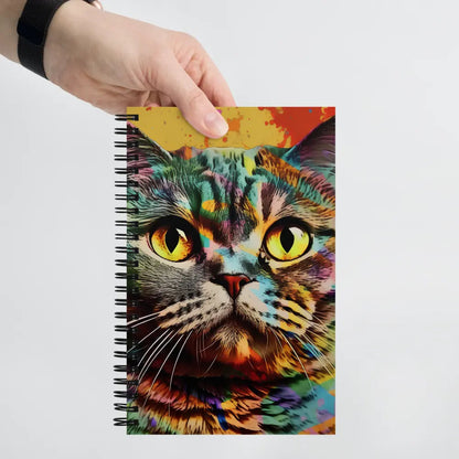 Colorful Cat Spiral notebook - 4Legz