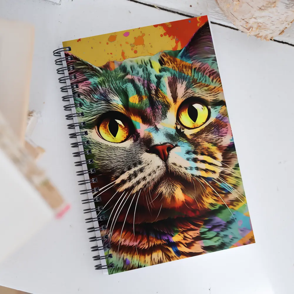 Colorful Cat Spiral notebook - 4Legz