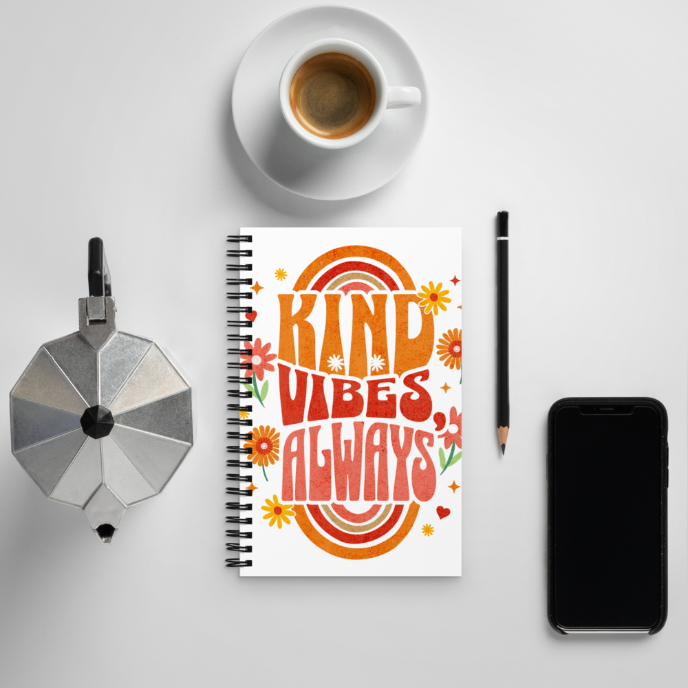 Spiral Notebook - "Kind Vibes Only"
