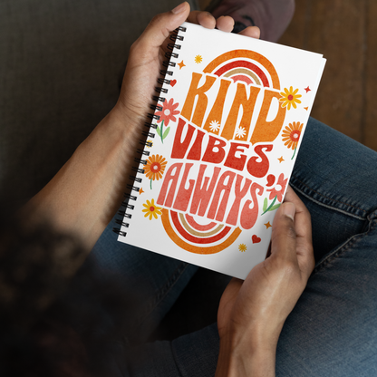 Spiral Notebook - "Kind Vibes Only"