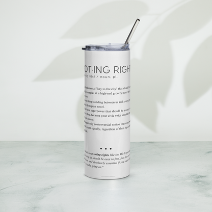 Stainless Steel Tumbler - VOTING RIGHTS — Defined: Terms for Our Time