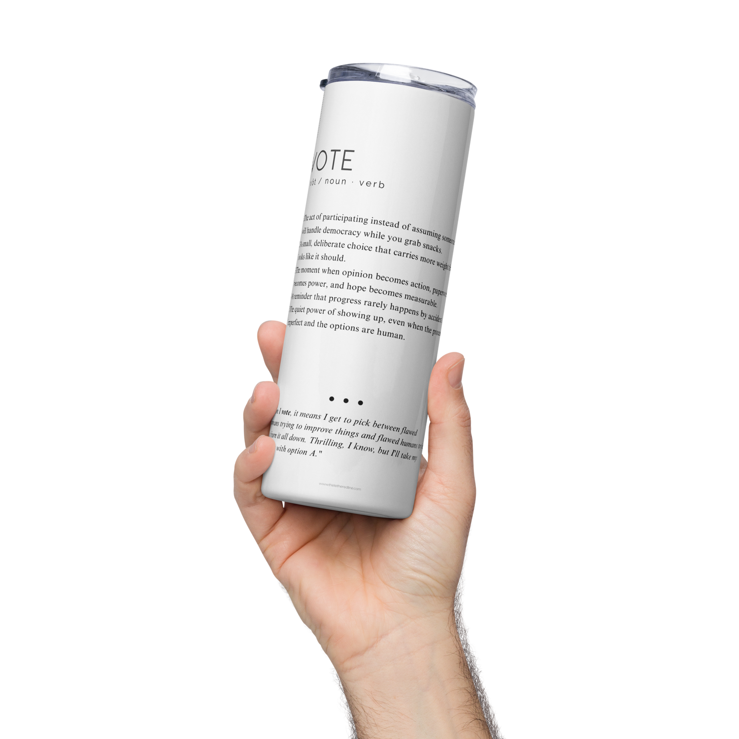 Stainless Steel Tumbler - VOTE — Defined: Terms for Our Time
