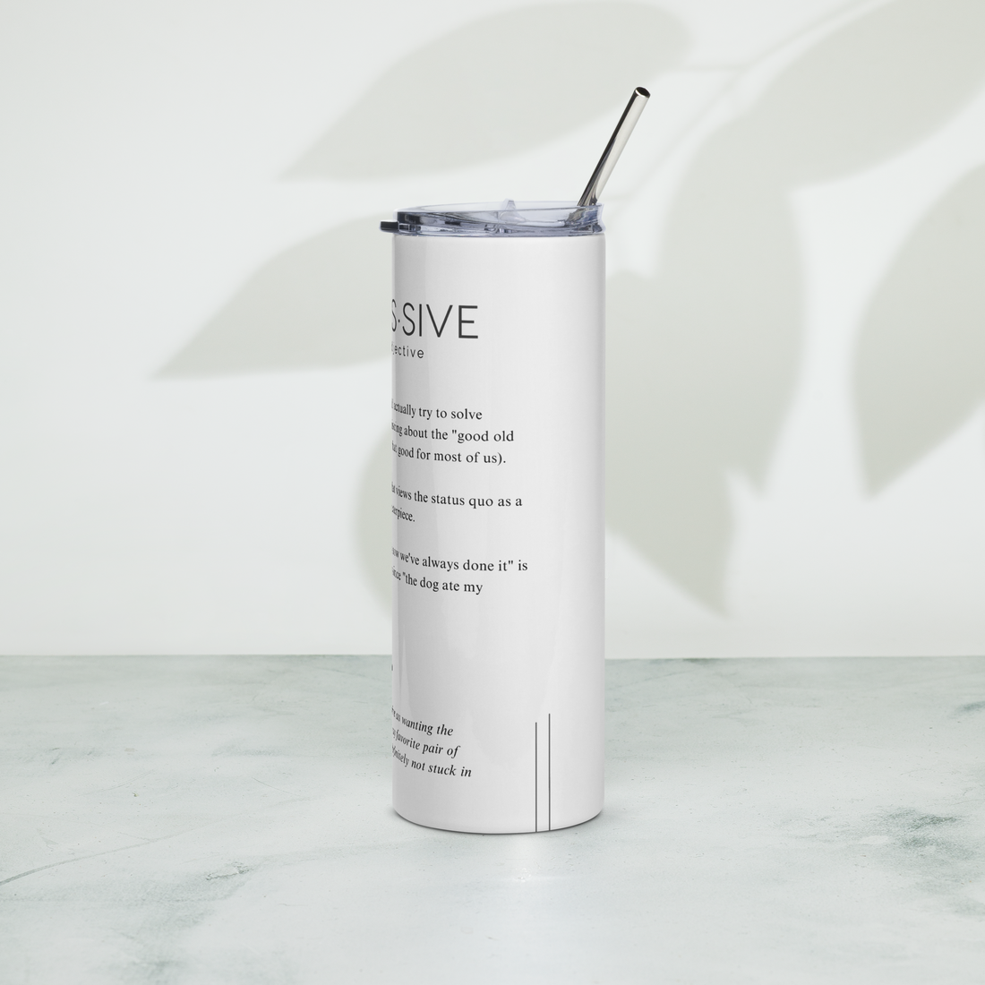 Stainless Steel Tumbler - PROGRESSIVE — Defined: Terms for Our Time