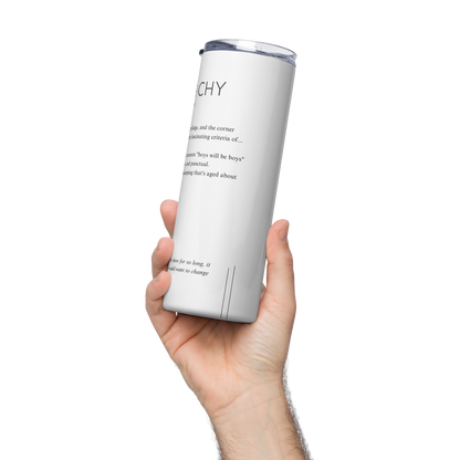 Stainless Steel Tumbler - PATRIARCHY — Defined: Terms for Our Time