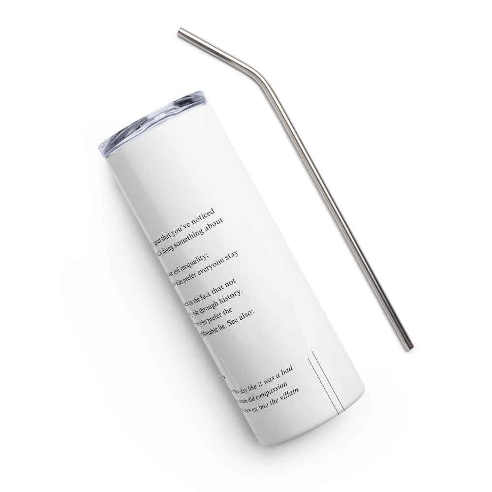 Stainless Steel Tumbler - WOKE - Defined: Terms for Our Time