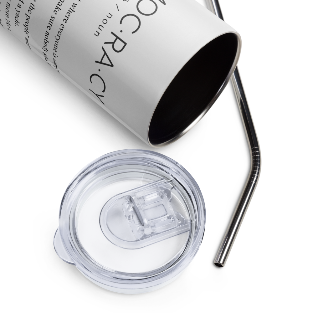 Stainless Steel Tumbler - DEMOCRACY - Defined: Terms for Our Time