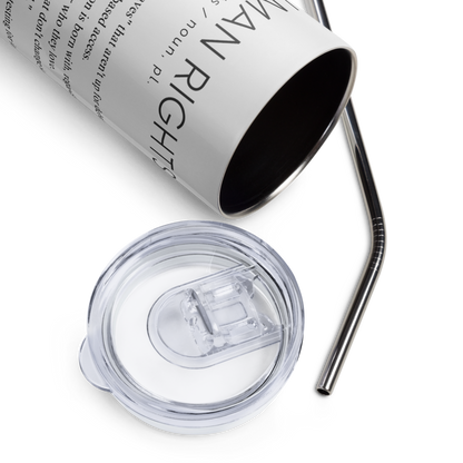 Stainless Steel Tumbler - HUMAN RIGHTS - Defined: Terms for Our Time