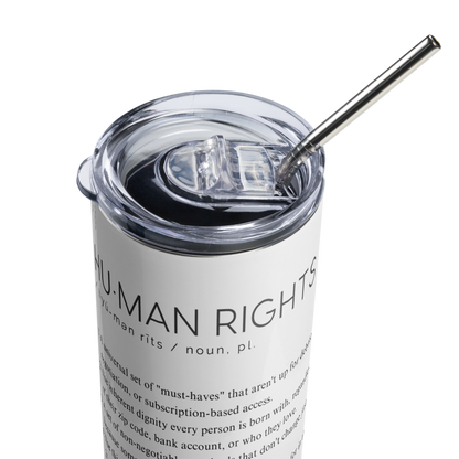 Stainless Steel Tumbler - HUMAN RIGHTS - Defined: Terms for Our Time