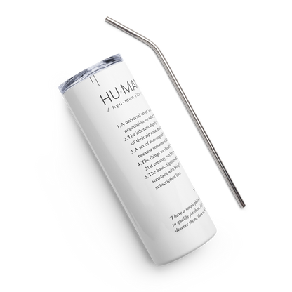 Stainless Steel Tumbler - HUMAN RIGHTS - Defined: Terms for Our Time