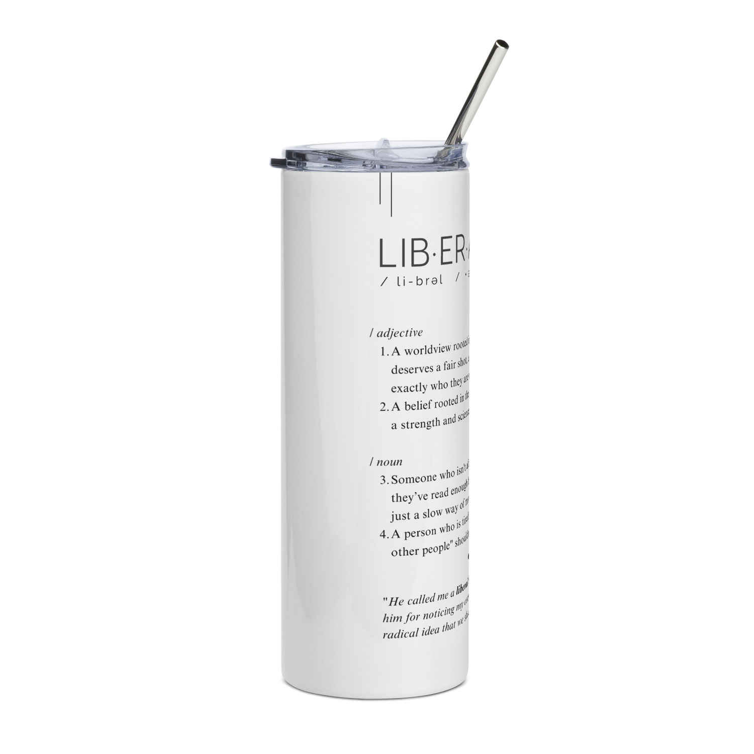 Stainless Steel Tumbler - LIBERAL — Defined: Terms for Our Time