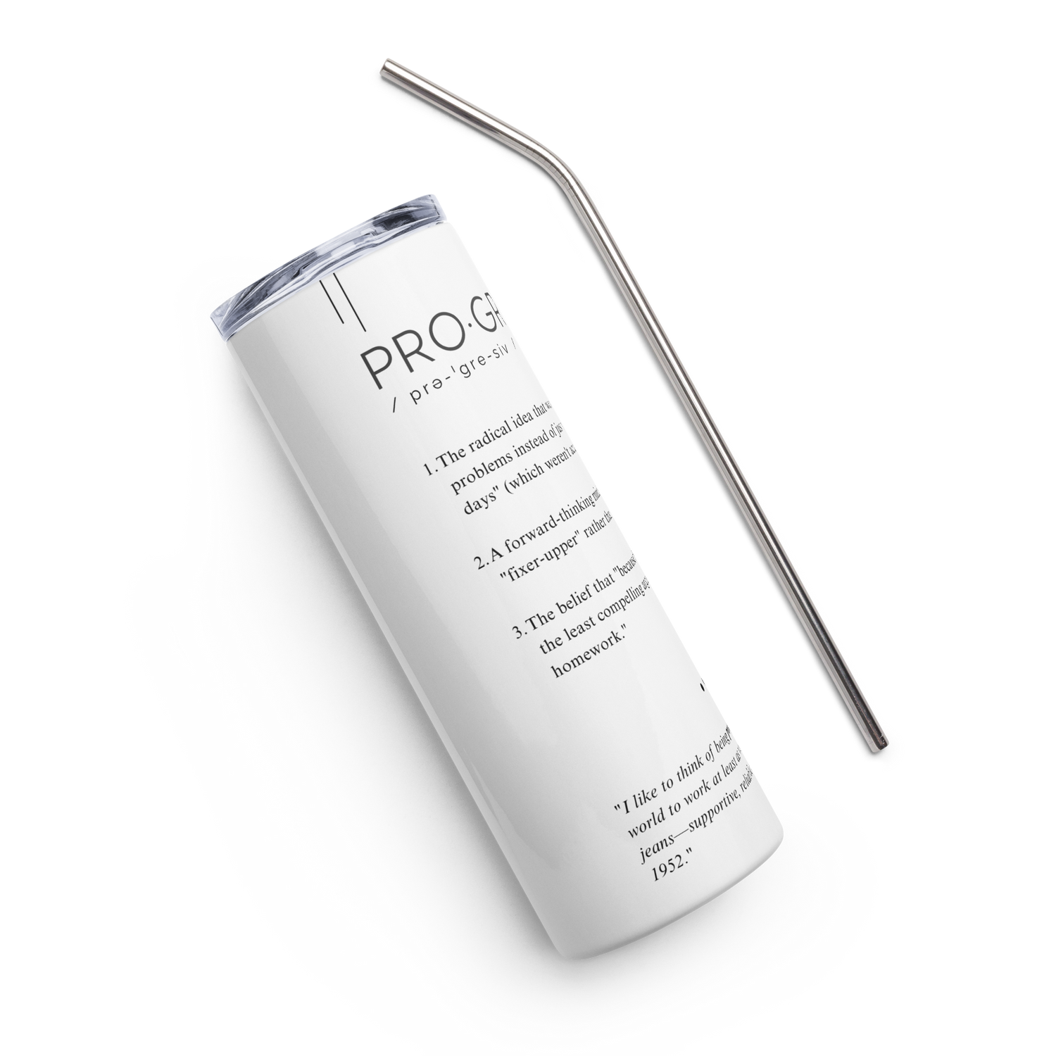 Stainless Steel Tumbler - PROGRESSIVE — Defined: Terms for Our Time