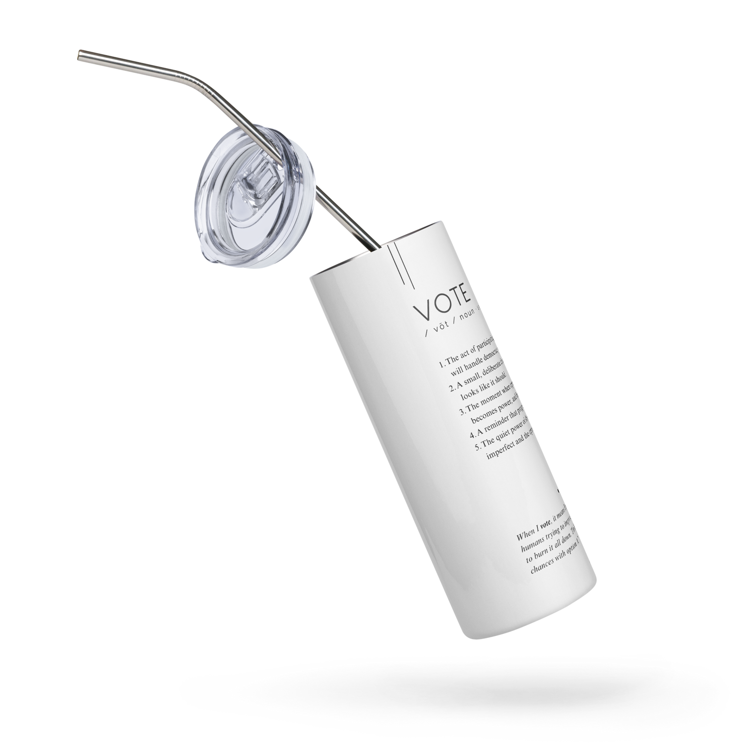 Stainless Steel Tumbler - VOTE — Defined: Terms for Our Time