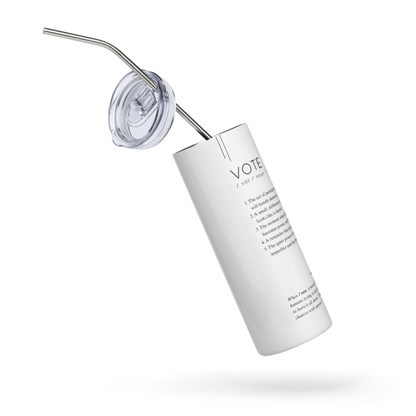 Stainless Steel Tumbler - VOTE — Defined: Terms for Our Time