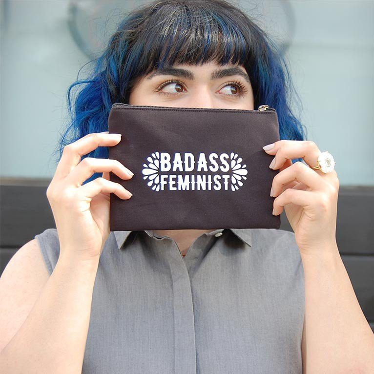 Statement Pouch - Bad Ass Feminist - Malia Designs