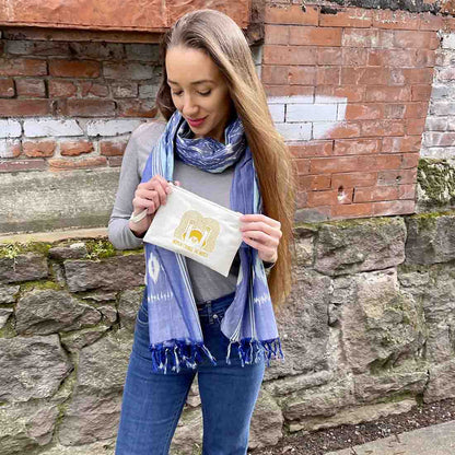 cute cotton wristlet with women change the world design