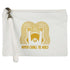 cotton canvas pouch with cute women change theworld