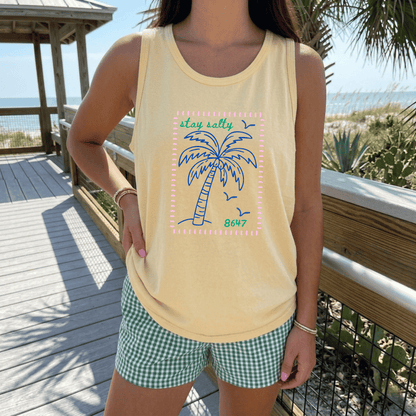 8647 Palm Tree Anti-Trump Tank Top