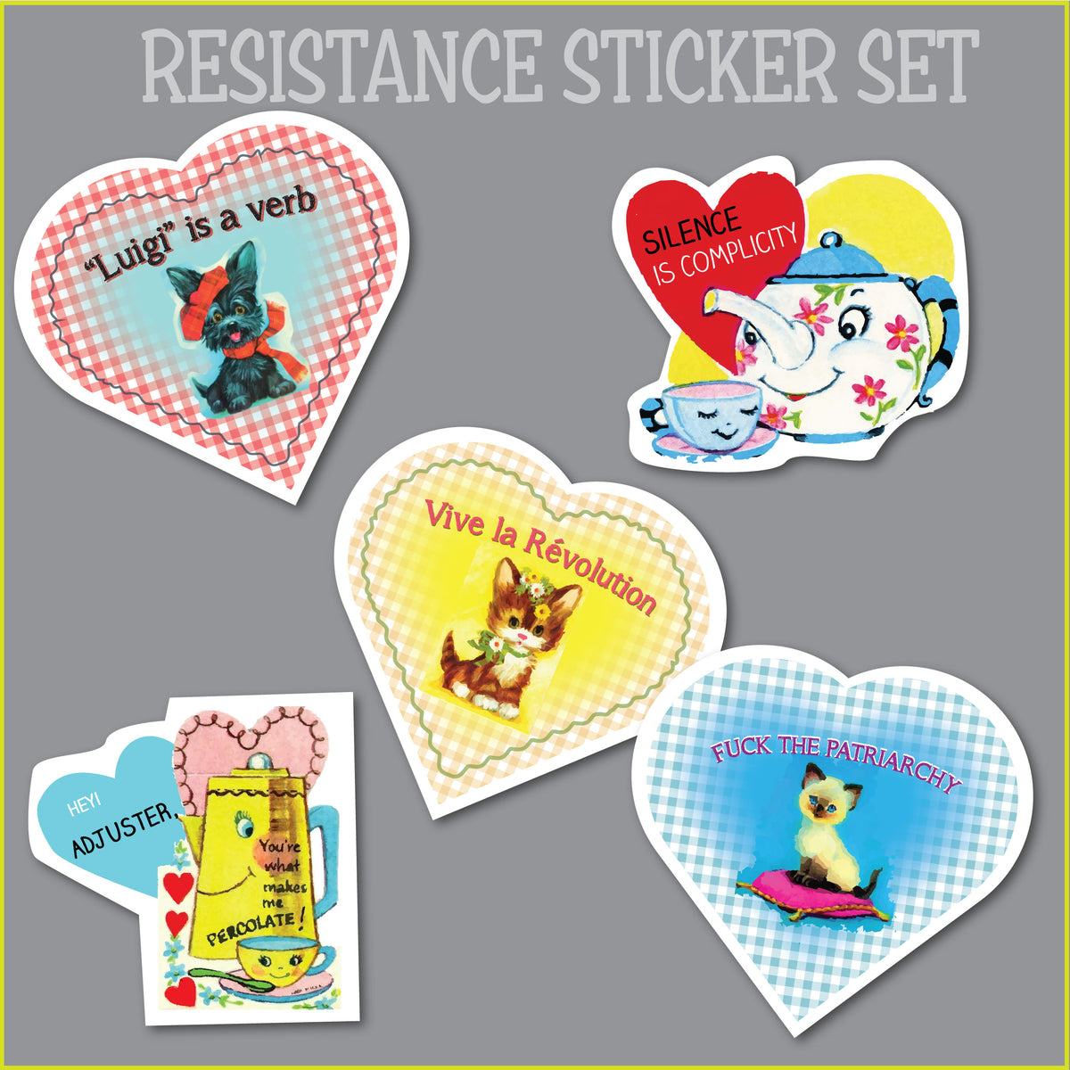 Set of 5 Resistance Stickers