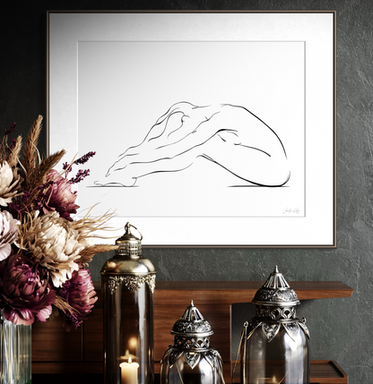"Stillness" Intimate Peaceful Woman Fine Art Print