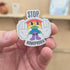 Stop Homophobia cherry wood magnet sample from Pride wholesale pack