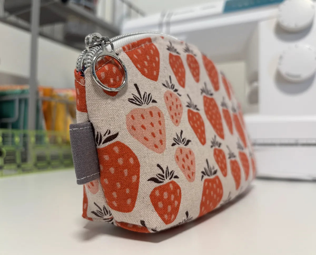 Medium Curved Top Zipper Pouch | Makeup or Travel Pouch