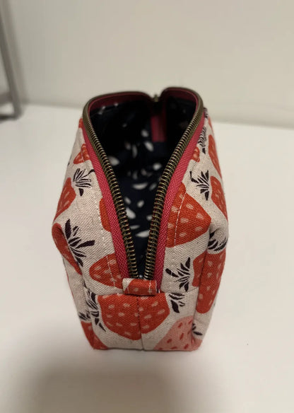 Small Boxy Pencil Case or Travel Pouch