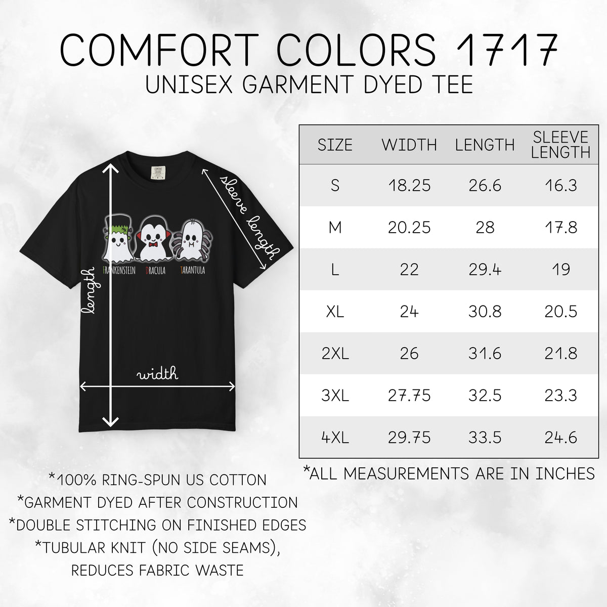 subtle-fdt-ghosts-halloween-tshirt-frankenstein-dracula-tarantula-graphic-tee-size-chart