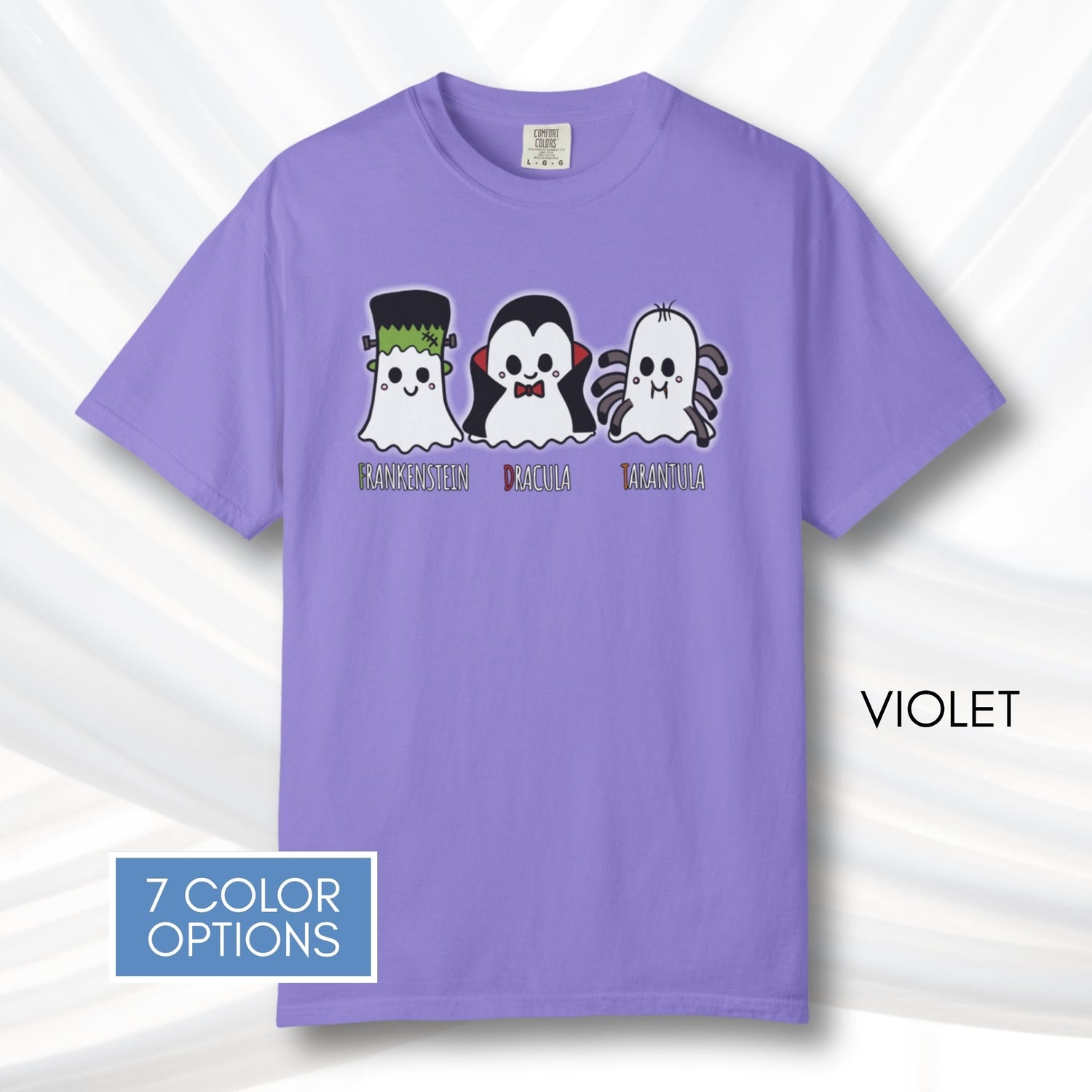 subtle-fdt-ghosts-halloween-tshirt-frankenstein-dracula-tarantula-graphic-tee-violet