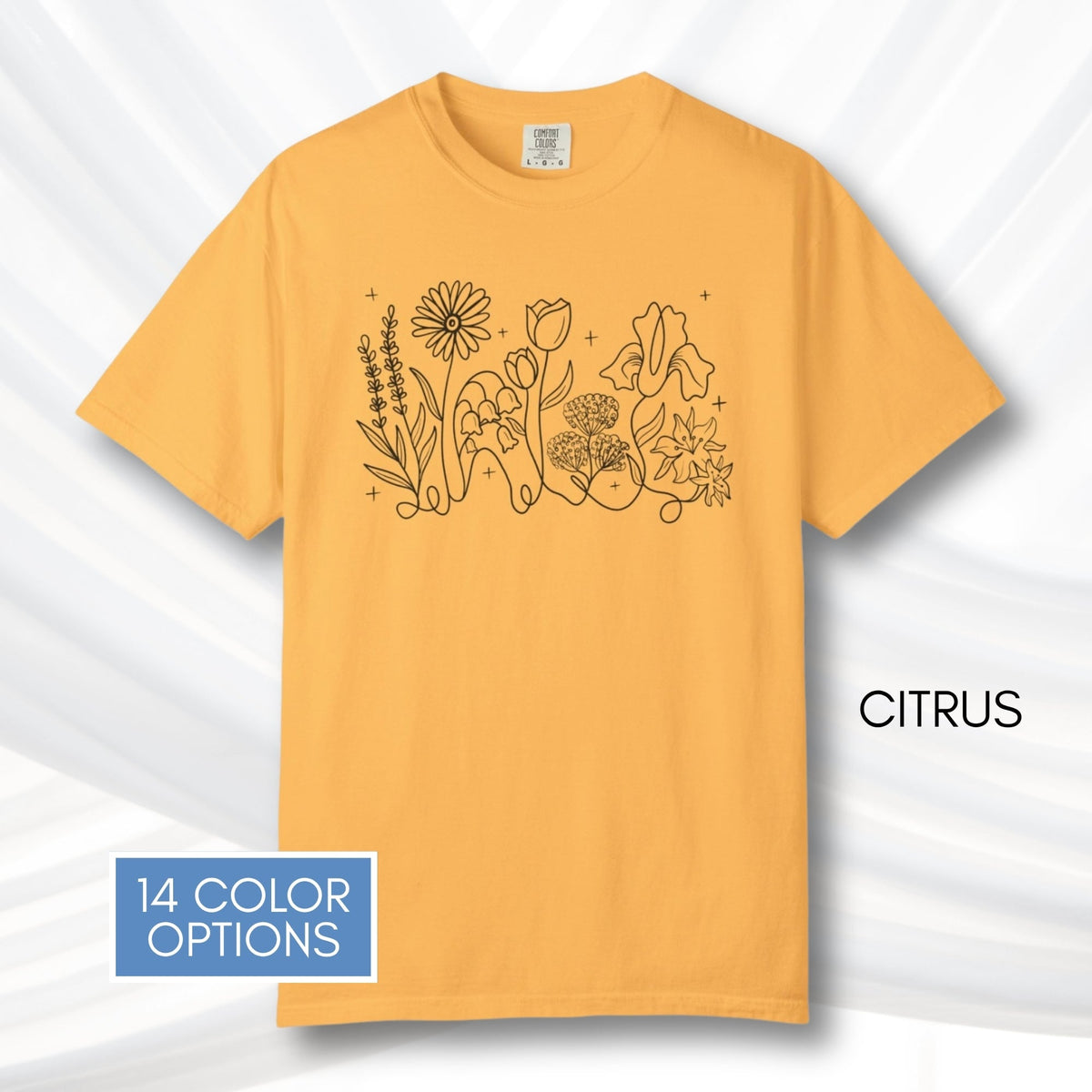 subtle-lgbtq-whimsical-flowers-unisex-tee-queer-ally-floral-t-shirt-hand-drawn-art-citrus
