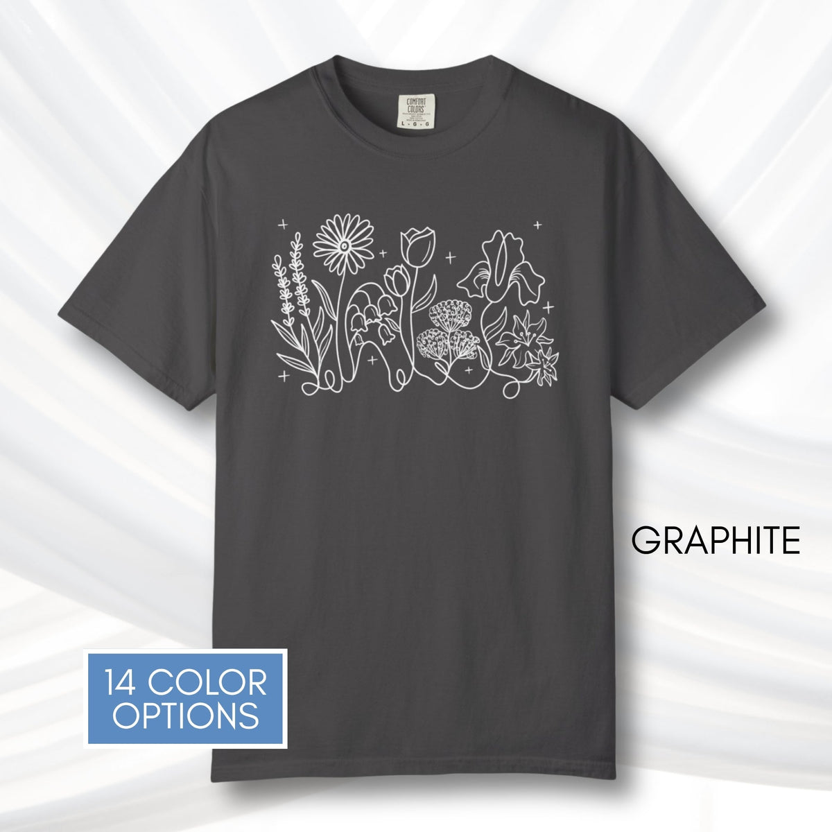 subtle-lgbtq-whimsical-flowers-unisex-tee-queer-ally-floral-t-shirt-hand-drawn-art-graphite