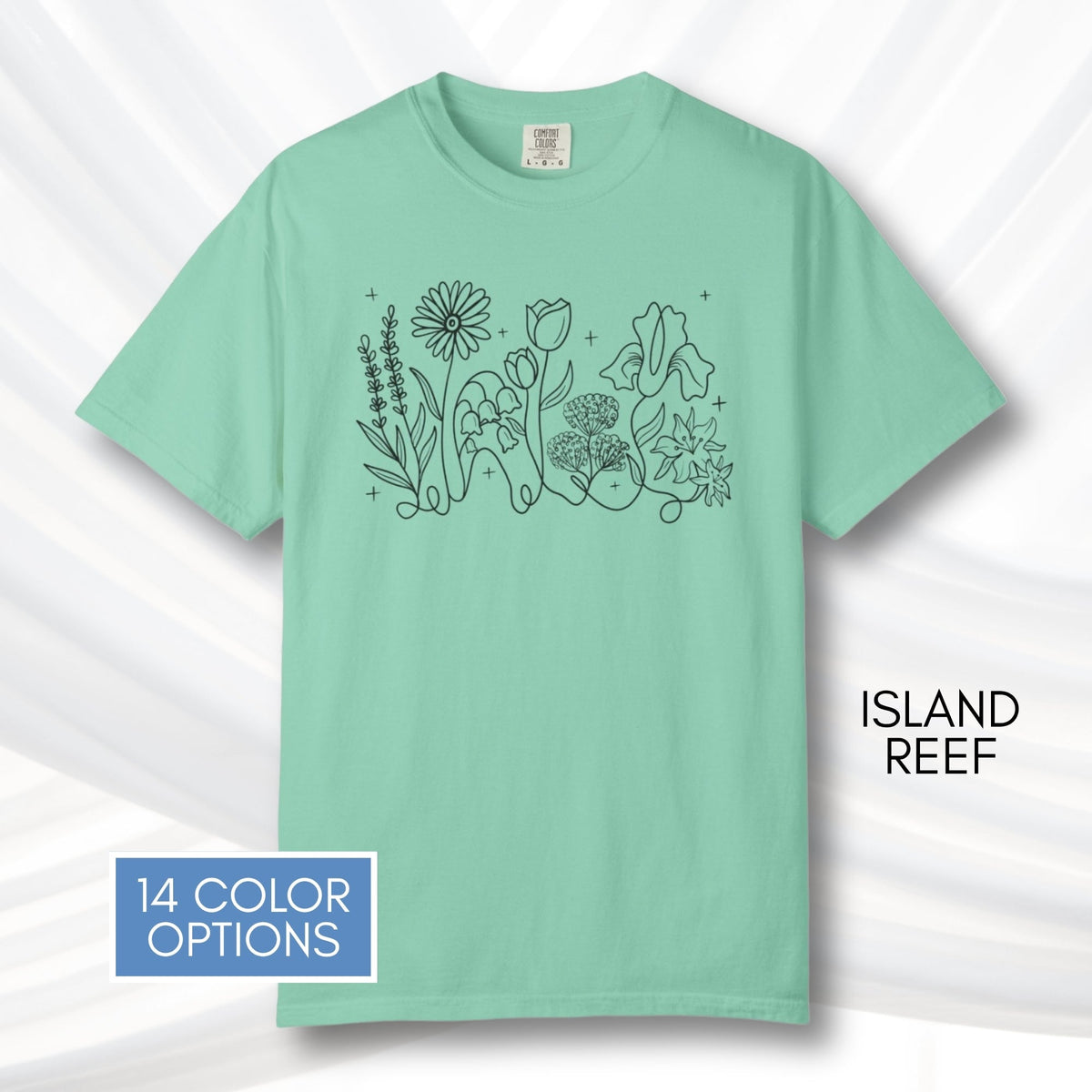 subtle-lgbtq-whimsical-flowers-unisex-tee-queer-ally-floral-t-shirt-hand-drawn-art-island-reef