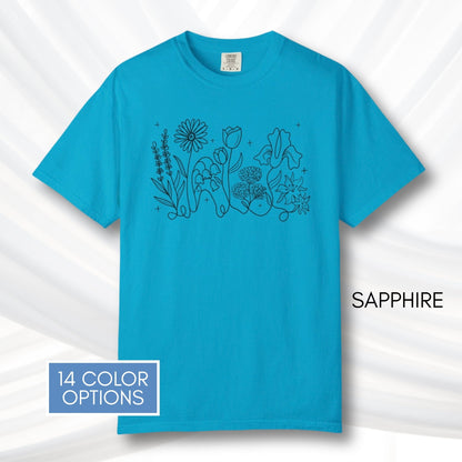 subtle-lgbtq-whimsical-flowers-unisex-tee-queer-ally-floral-t-shirt-hand-drawn-art-sapphire