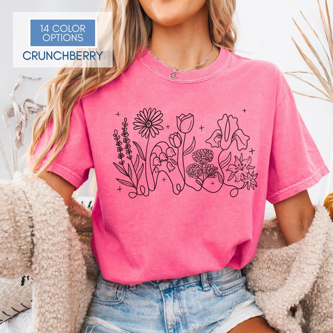 subtle-lgbtq-whimsical-flowers-unisex-tee-queer-ally-floral-t-shirt-hand-drawn-art