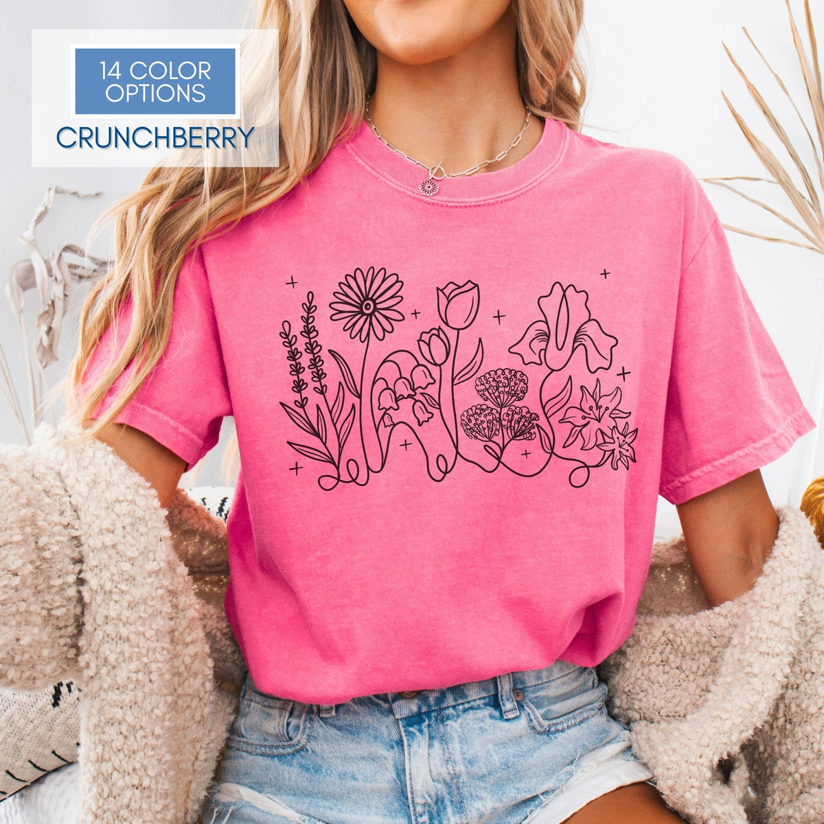 subtle-lgbtq-whimsical-flowers-unisex-tee-queer-ally-floral-t-shirt-hand-drawn-art