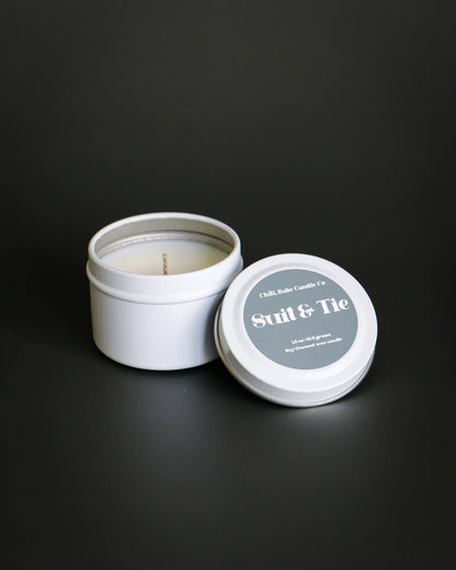 Suit &amp; Tie Candle | Saffron + Cedarwood + Violet + Smoke
