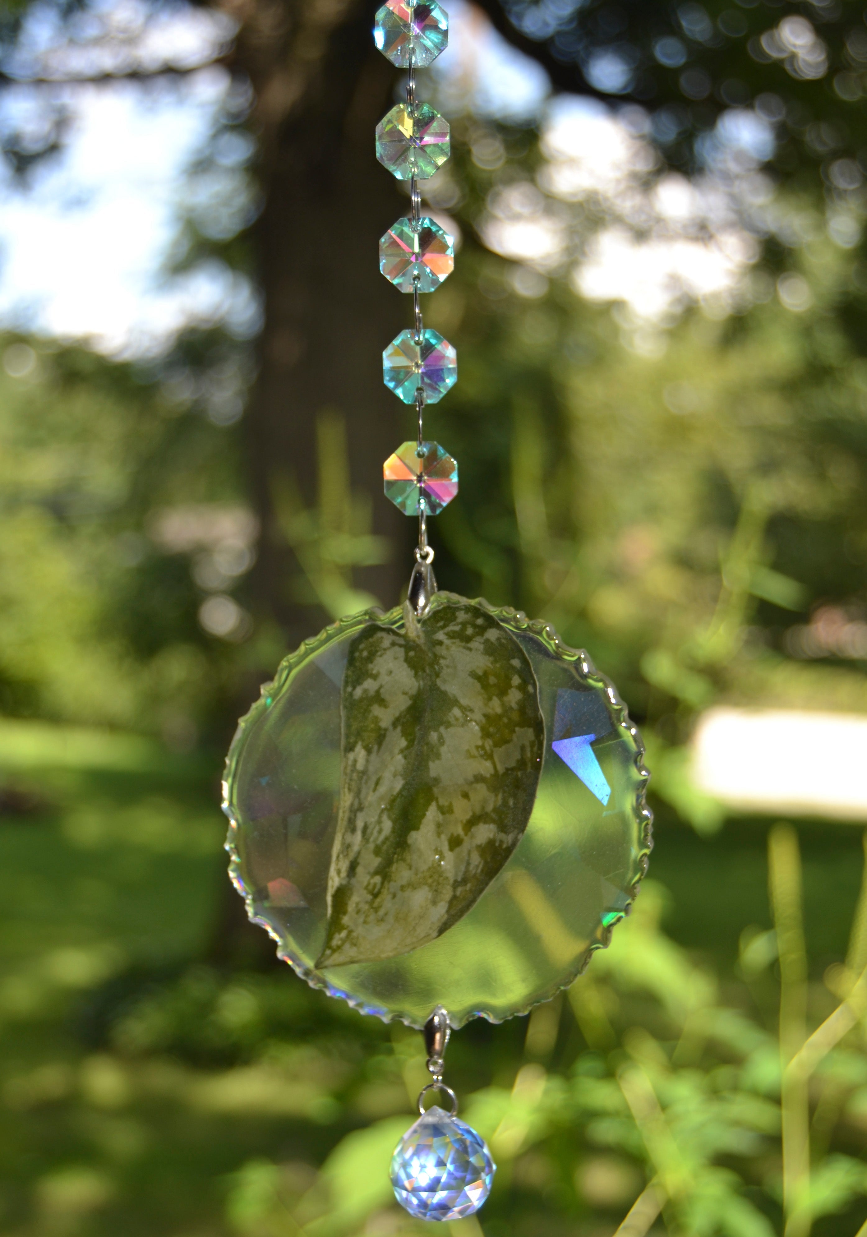 Leaf Suncatcher - Holo S. Black Dragon
