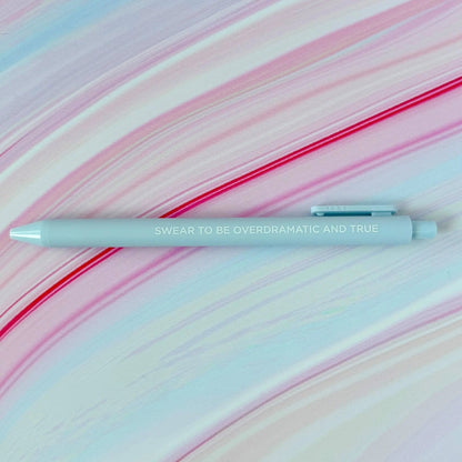 Swear to be overdramatic and true jotter gel pen - MangoIllustrated - Pens