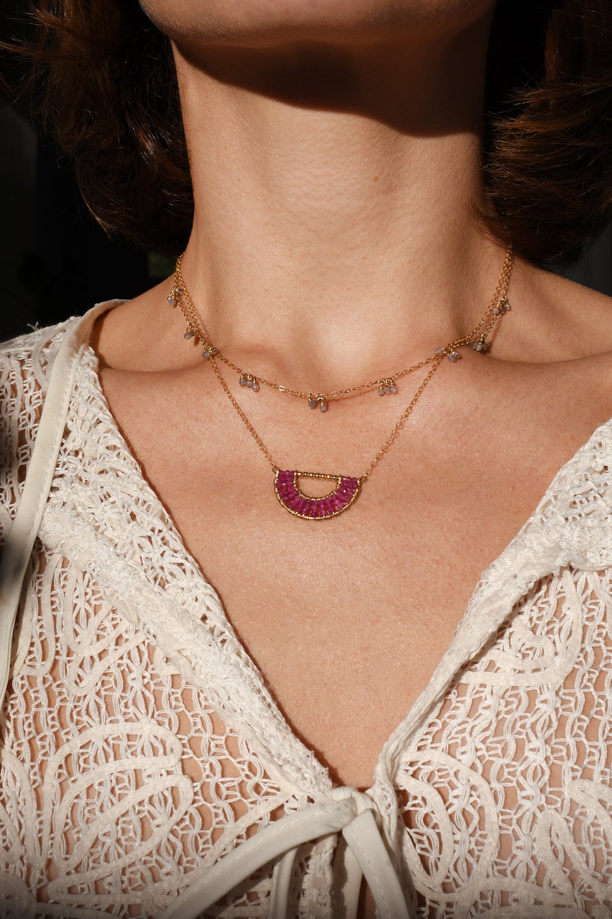 Ruby artisan necklace | Shop Ethical Handmade Jewelry at Petite Protea