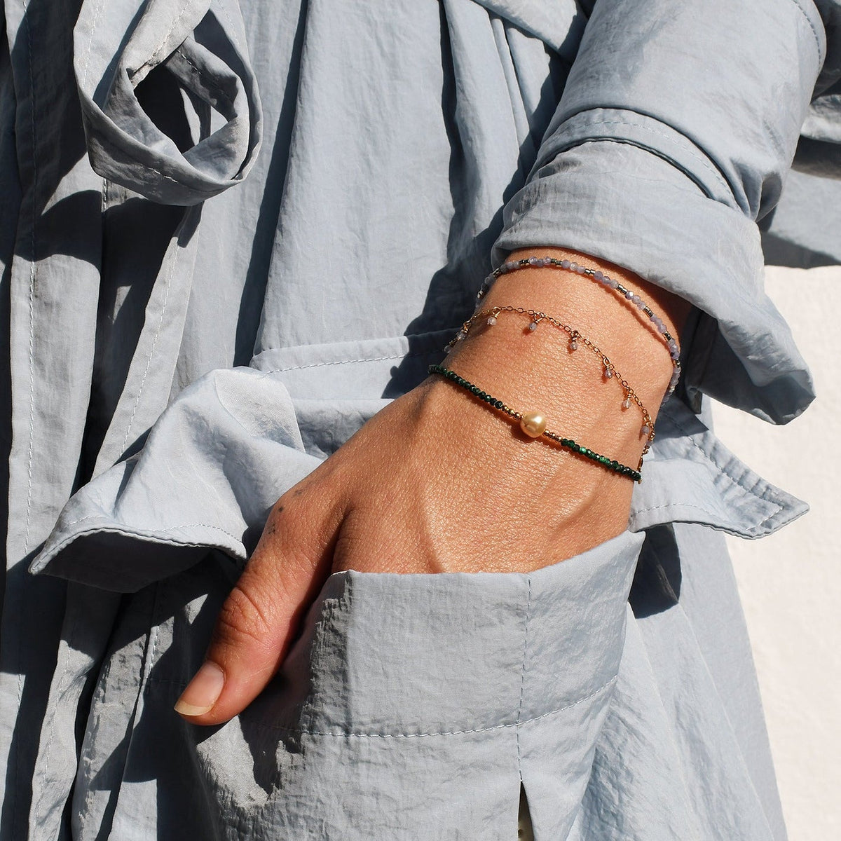 Curated gifts at Petite Protea, artisan tanzanite bracelet 