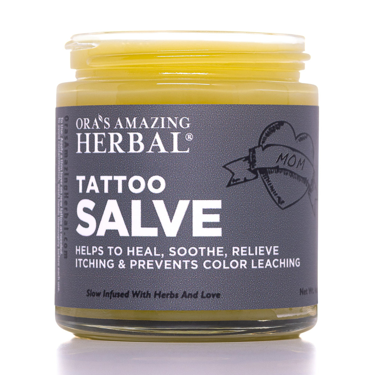 Tattoo Salve White Background 4oz Jar