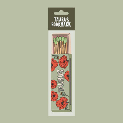 Zodiac Matchbox Bookmarks | Die-Cut Floral Astrology Bookmarks