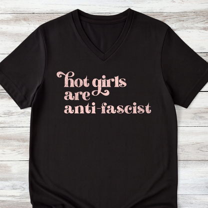 Anti-Fascist Tee, Retro Feminist Shirt, Crew &amp; V-Neck