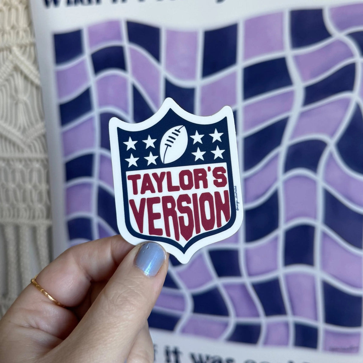 (Tay’s Version) of football sticker — hand drawn, hand lettered football design, by MangoIllustrated