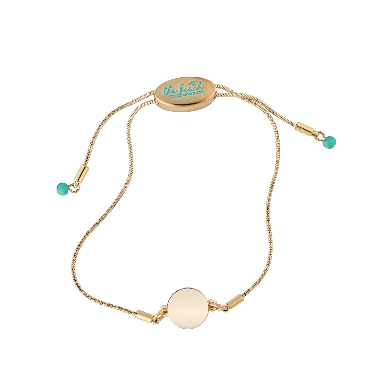 dana point circle slider bracelet gold